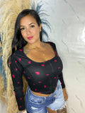 Croptop Oriana de Corazones