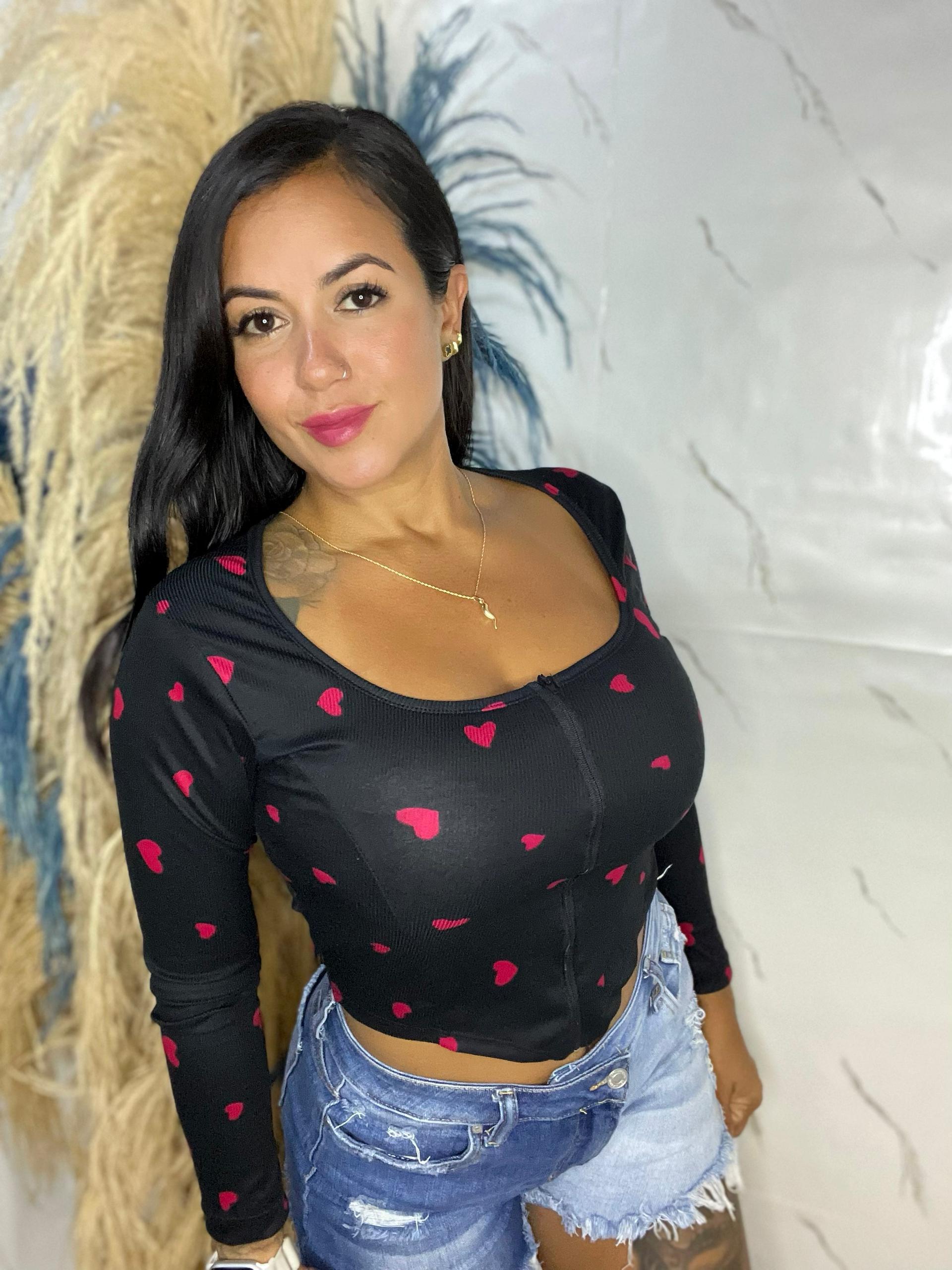 Croptop Oriana de Corazones