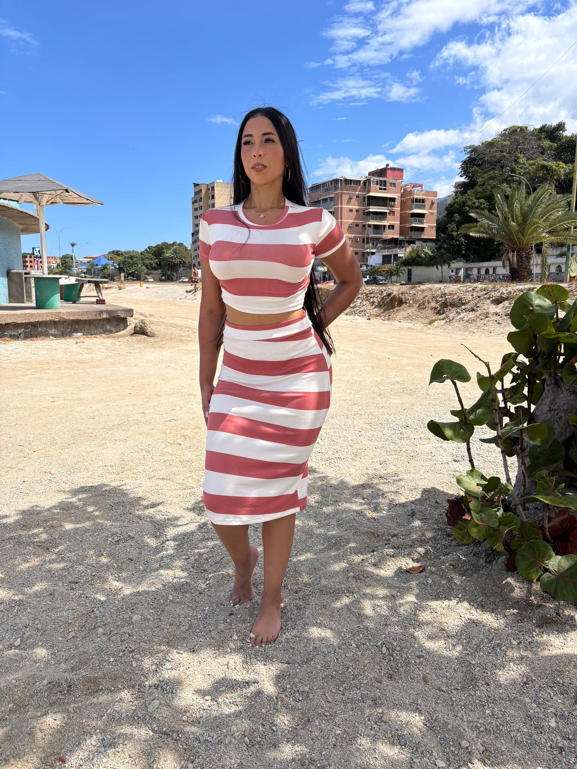 Conjunto Arelis de rayas